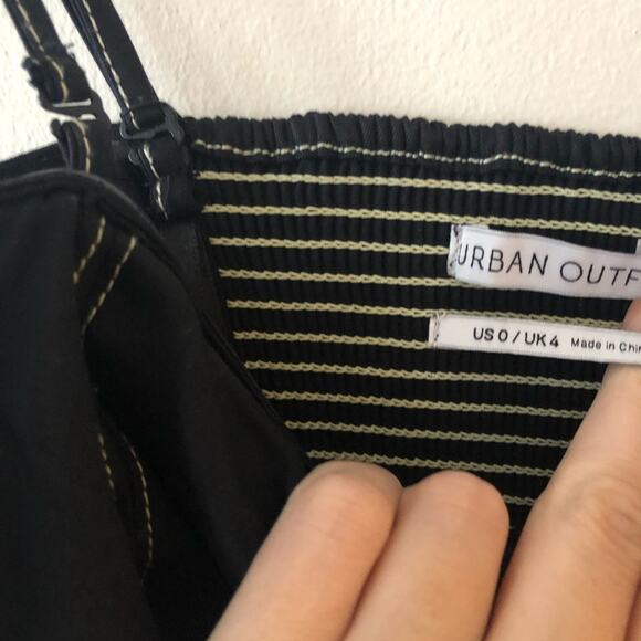 Urban Outfitters Devon Black Contrast Stitch Mini Dress - Picture 5 of 6